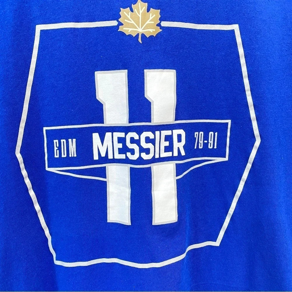 Molson Mens L Bright Blue Mark Messier The Alumni T-Shirt - Picture 4 of 11